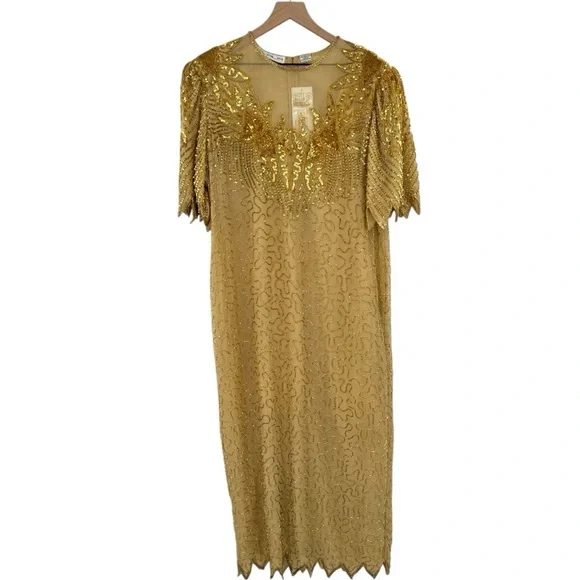 Scala | Dresses | Scala Silk Beaded Formal Evening Gown Special Occasion Dress Gold Size 2x Nwt | Poshmark Scala | Dresses | Scala Silk Beaded Formal Evening Gown Special Occasion Dress Gold Size 2x Nwt | Poshmark